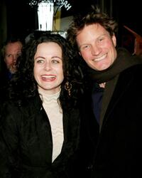 Geraldine Hughes and her husband Ian Harrington at the after party of the opening night of "Belfast Blues."