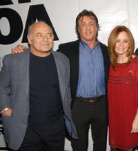 Burt Young, Sylvester Stallone and Geraldine Hughes at the Philadelphia premiere of "Rocky Balboa."