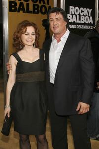 Geraldine Hughes and Sylvester Stallone at the World premiere of "Rocky Balboa."