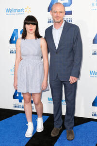 Toby Huss and Guest at the California premiere of "42."