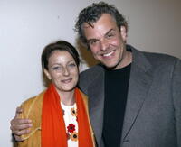 Danny Huston and his wife Katie at the Robert Graham Art Gallery Opening.