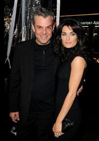 Danny Huston and Guest at the California premiere of "The Edge Of Darkness."