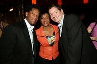D.L. Hughley, Wanda Sykes and Jeffrey Ross at the Comedy Central Bar Mitzvah Bash after party.