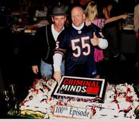 C. Thomas Howell and Edward Allen Bernero at the 100th episode celebration for the television show "Criminal Minds."