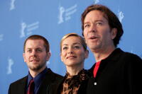 Timothy Hutton, Ryan Eslinger and Sharon Stone at the 57th Berlin International Film Festival (Berlinale), attend the photocall to promote the movie "When A Man Falls In The Forest".