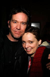 Timothy Hutton and Hilary Brougher at the Cinetic Media Party at the Sundance Film Festival.