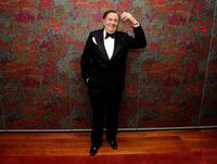 Barry Humphries at the opening night party for "All About Me."