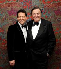 Michael Feinstein and Barry Humphries at the opening night party for "All About Me."