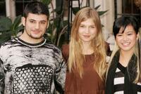 Stanislav Ianevski, Clemence Poesy and Katie Leung at the photocall of "Harry Potter and the Goblet of Fire."