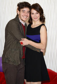 Davide Giordano and Lorenza Indovina at the photocall of "Qualunquemente."