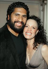 Sala Baker and Rena Owen at the cocktail reception during the 5th Annual Celebration of New Zealand Filmmaking and Creative Talent.