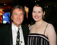 Eric Idle and Geena Davis at the after party of the premiere of "Monty Python's Spamalot."