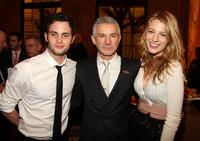 Penn Badgley, Director Baz Luhrmann and Blake Lively at the premiere of "Australia."
