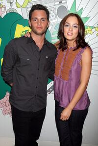 Penn Badgley and Leighton Meester at the MTV's Total Request Live.