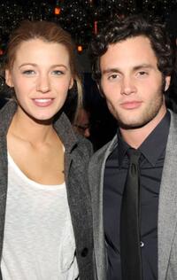 Penn Badgley and Blake Lively at the after party of the New York premiere of "The Stepfather."