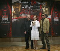 Tobe Hooper, Yuki Kudo and Takashi Miike at the photocall of "Masters of Horror."