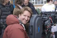 Director Tom Hooper on the set of "The Damned United."