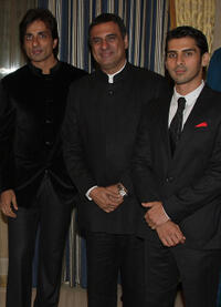 Sonu Sood, Boman Irani and Sammir Dattani at the premiere of "City of Life" during the 6th Annual Dubai International Film Festival.