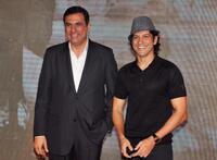Boman Irani and Farhan Akhtar at the Hyatt Hotel in Mumbai.
