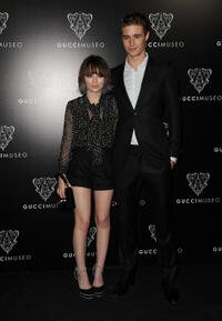 Emily Browning and Max Irons at the Gucci Museum opening in Florence.