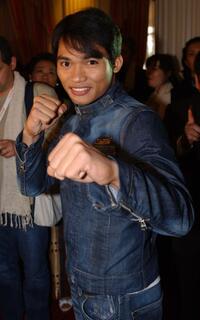 Tony Jaa at the announcement of "2005 Bangkok International Film Festival" during the 57th International Cannes Film Festival.