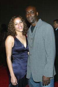 April and Michael Jace at the third season premiere screening of "The Shield."
