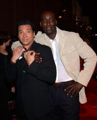 Benito Martinez and Michael Jace at the premiere of "The Shield."
