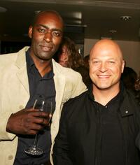 Michael Jace and Michael Chiklis at the after party of the 4th season premiere screening of "The Shield."