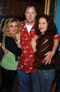 Orfeh, Shuler Hensley and Kaitlin Hopkins at the recording session for the musical's CD.
