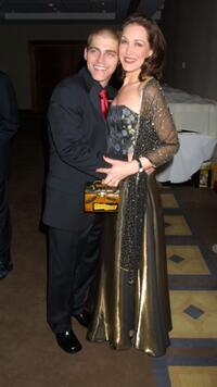 Deven May and Kaitlin Hopkins at the post premiere party of "Bat Boy The Musical."