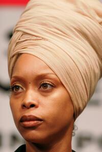 Erykah Badu at the news conference to discuss the 10th anniversary of the Million Man.