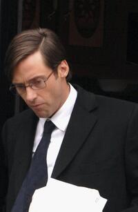 Hugh Jackman during the filming of "The Tourist."