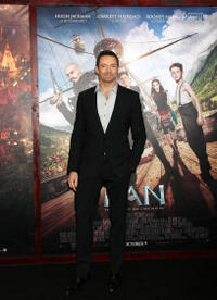 Hugh Jackman at the New York premiere of "Pan."