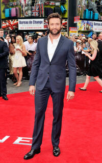 Hugh Jackman at the UK premiere of "The Wolverine."