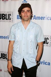 Oscar Isaac at the after party of the opening night of "Romeo and Juliet."