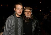 Dennis Hopper and Nick Stahl at the premiere of "Sleepwalking" at the CineVegas luncheon held at Fin Restaurant during the 2008 Sundance Film Festival.