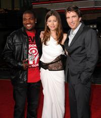 Quinton "Rampage" Jackson, Jessica Biel and Sharlto Copley at the premiere of "The A-Team."
