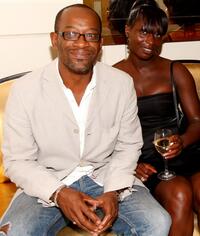 Lennie James and producer Rita Osei at the UK Film Council US "Breakthrough Brits" Cocktail Reception.