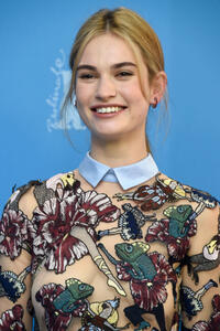 Lily James at the photocall of "Cinderella" during the 65th Berlinale International Film Festival.