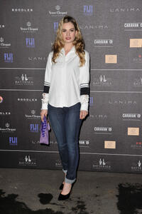 Lily James at the Battersea Power Station Annual Party in England.