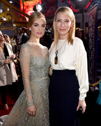 Lily James and Cate Blanchett at the California premiere of "Cinderella."