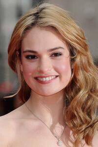 Lily James at the The Laurence Olivier Awards at the Royal Opera House.