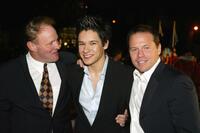 Producer Hunt Lowry, Oliver James and Producer Bill Gerber at the premiere of "What A Girl Wants."