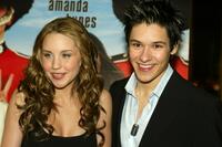 Amanda Bynes and Oliver James at the premiere of "What A Girl Wants."