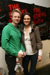 David Hornsby and Emily Deschanel at the Strike Show to benefit the Motion Picture and Television Fund.