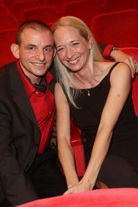 Dominique Horwitz and Anna Wittig at the 58th Berlinale Film Festival.