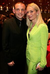 Dominique Horwitz and Anna Wittig at the opening party of the 57th Berlin International Film Festival.