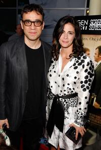 Fred Armisen and Jessika Goyer at the Gen Art Screening of "The Promotion."