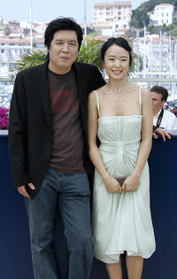 Director Lee Chang-Dong and Jeon Do-yeon at the portrait session of 60th International Cannes Film Festival.