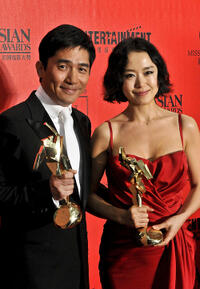 Tony Leung Chiu-wai and Jeon Do-yeon at the Asian Film Awards 2008 in Hong Kong.